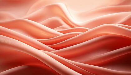 Soft peach fabric waves with gentle light 
