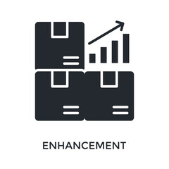 Enhancement Icon Glyph Style. Vector Illustration For Graphic Design