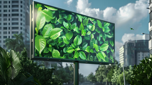 eco product digital billboard mockup