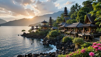 Obraz premium lake bled bali indonesia
