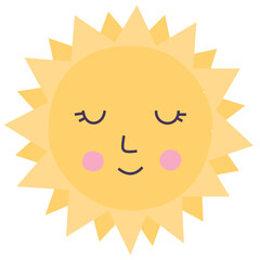 happy sun cartoon