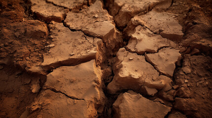 Obraz premium Drought Climate Concept Cracked Ground