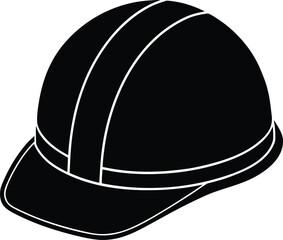 Construction Hard Hat Silhouette Icon