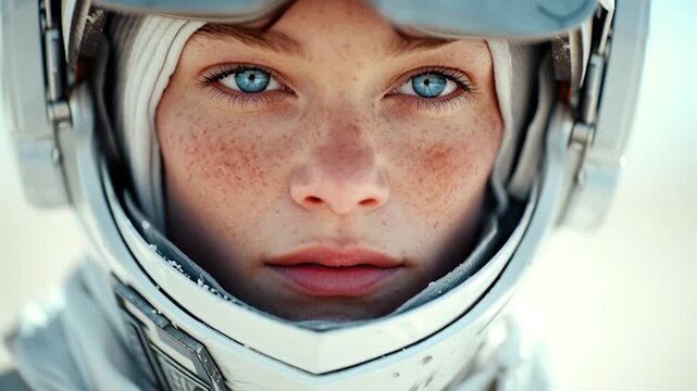 A striking close-up of a woman wearing ski goggles and warm winter clothing. Perfect for winter sports marketing, travel blogs, and lifestyle content. 