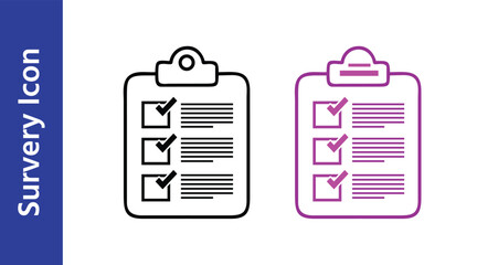 Survey Icon Collections Editable Outline