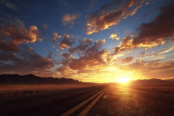 Obraz premium Golden Hour Road