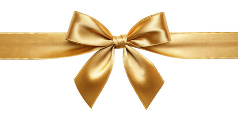 Fototapeta premium golden bow isolated on white background