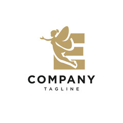 Letter E Fairy Logo Icon Vector