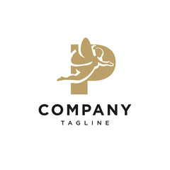 Letter P Fairy Logo Icon Vector