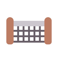 tennis net icon with flat style