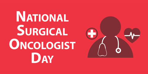 National Surgical Oncologist Day web vector banner design illustration