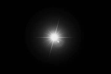 Bright light burst against a dark background.
