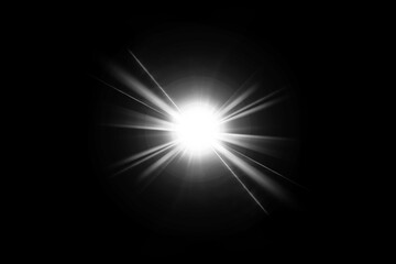 Bright light burst against a dark background.