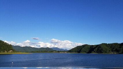 Beautiful Midday Lake Scenery Shining in a Vivid and Colorful World