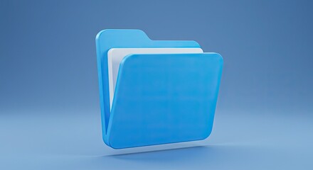 Organize your world with this sleek blue folder icon, perfect for digital document management and data storage solutions, conveying efficiency and modern organization.