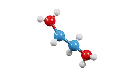 Discover the dynamic 3D molecular structure of ethanol, showcasing its scientific complexity and visual appeal for educational and research purposes.