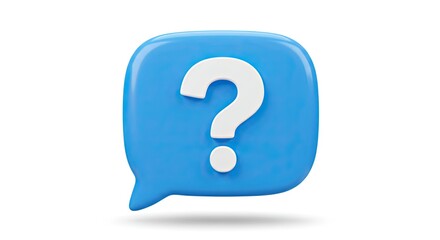 Discover the meaning behind every question with this vibrant blue speech bubble featuring a bold white question mark, perfect for communication and inquiry concepts.
