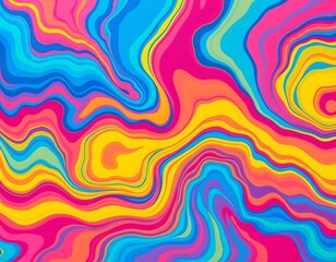 Obraz premium Vibrant Abstract Fluid Art with Swirling Colors