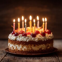 cake with candles celebration image