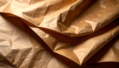 Crinkled kraft paper texture
