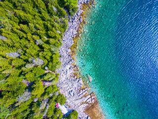 Tobermory, aerial view, Ontario, Canada