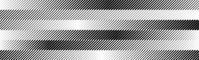 Naklejka premium Oblique stripe halftone gradient texture. Slanted line gradation background. Black and white parallel diagonal wallpaper. Repeating stripe pattern backdrop. Vector abstract Doppler effect concept