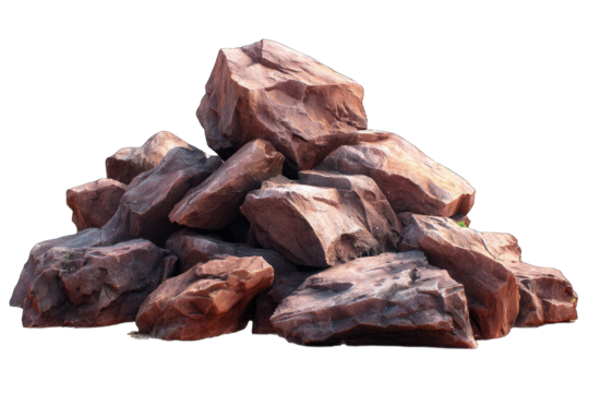 Pile of reddish-brown rocks