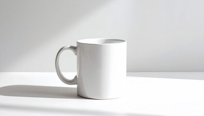 White Glass with a Minimalist White Background