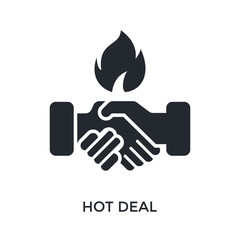 Hot Deal Icon Glyph Style. Vector Illustration For Graphic Design