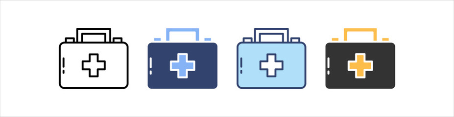 Obraz premium Medical Kit Icon Set Multiple Style Collection