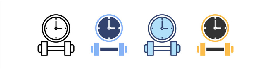 Gym Icon Set Multiple Style Collection