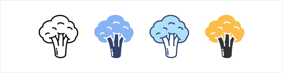 Broccoli Icon Set Multiple Style Collection