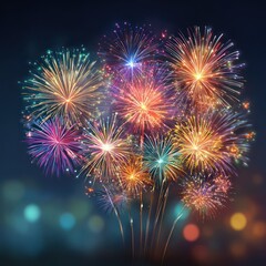 Fototapeta premium celebration fireworks vector image