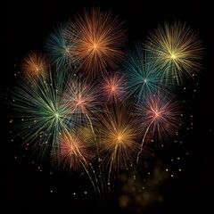 Fototapeta premium celebration fireworks vector image