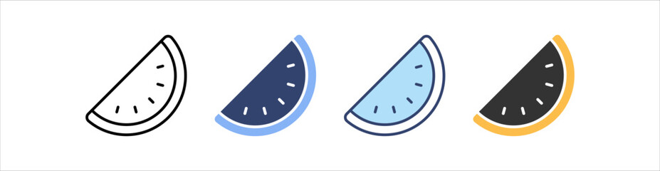 Watermelon Icon Set Multiple Style Collection
