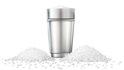 Salt and pepper shaker isolated on white background