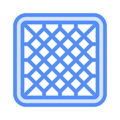 cricket net icon with linear color style