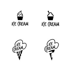 Ice Cream Logo Designs: Cup & Cone Set