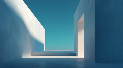 Fototapeta premium Minimal abstract backgrounds with bold color blocks, simple shapes, and clear text areas. Bright yet tidy visual language for ads, stories, banners, and landing pages. Balanced color and whitespace fo