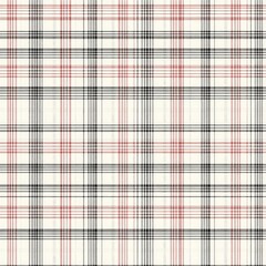 A seamless pattern of a classic tartan checked in soft pastel red and grey, perfect for stationery designs, scrapbooking stickers, or digital paper backgrounds.