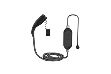 Portable Ev Charger Electric Vehicle Car Charger Type 2. 3d illustration