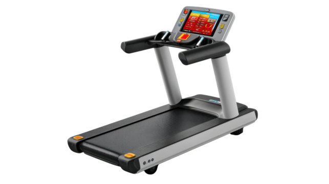 Modern Treadmill Fitness: A sleek and contemporary treadmill, equipped with a user-friendly screen displaying exercise metrics, awaits, ready to support your health goals.