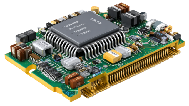 Digital Heart: An intricately detailed circuit board is revealed, radiating complexity and a deep dive into the core of modern technology