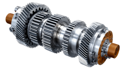 Mechanized Precision: A highly detailed shot of intricate gears and mechanisms showcases the beauty of precise engineering.