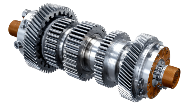 Mechanized Precision: A highly detailed shot of intricate gears and mechanisms showcases the beauty of precise engineering.