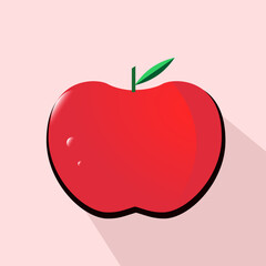red apple vector illustration
