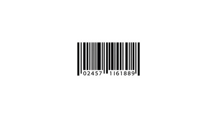 Barcode with numbers on white background