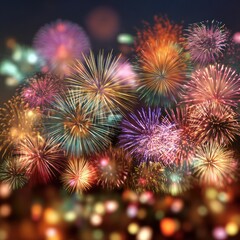 Fototapeta premium celebration with fireworks background