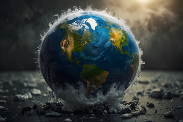 earth warming logo