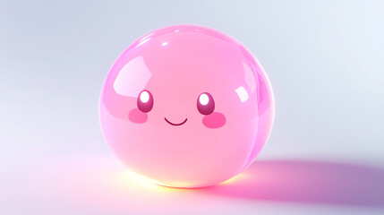 a single cheerful kawaii design on white background
